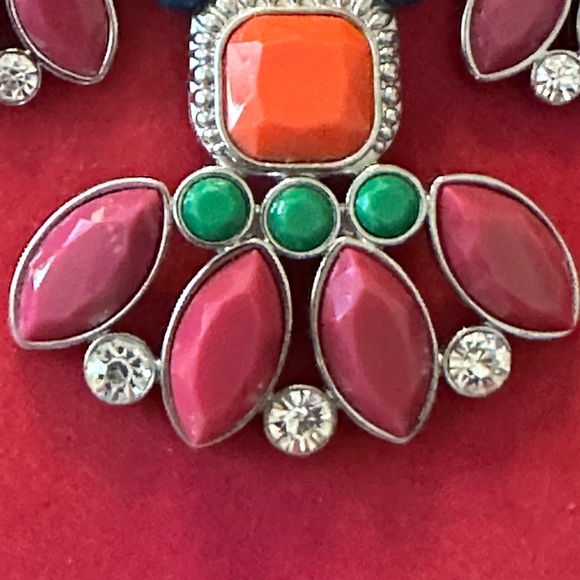 LIA SOPHIA Retired NECKLACE Adjustable CHOKER Faux Colored BEADS Faceted UNIQUE - Picture 7 of 12